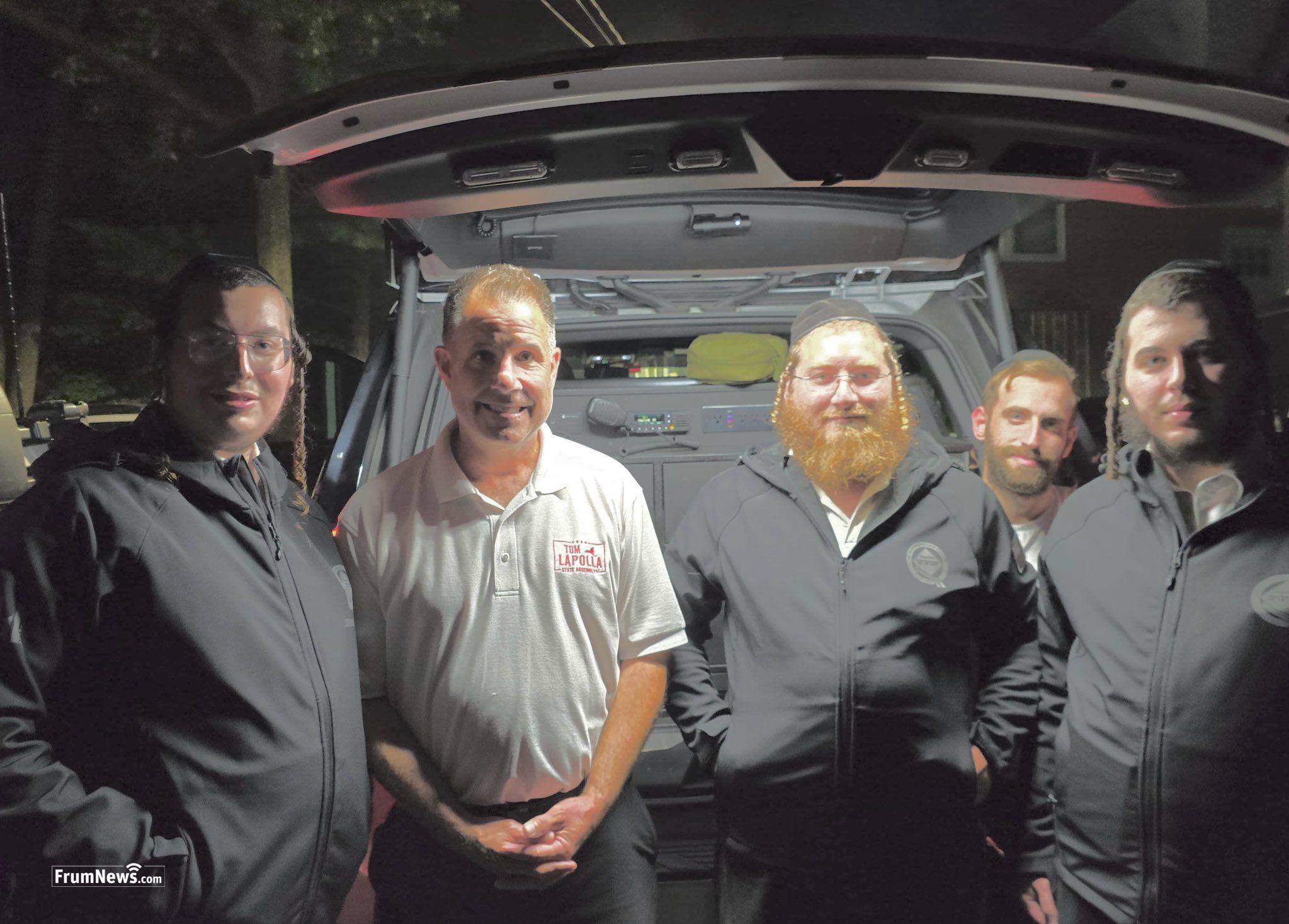 Tom Lapolla touring Chavivim emergency response vehicles