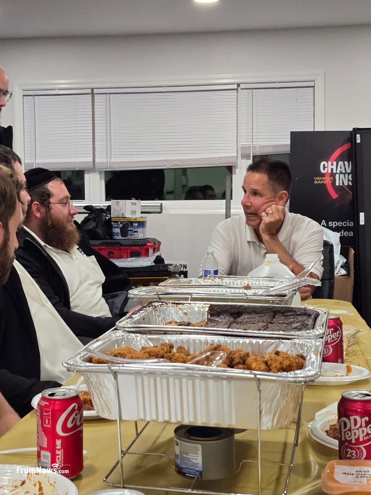 Chavivim coordinators and Tom Lapolla at HQ in Kiryas Joel
