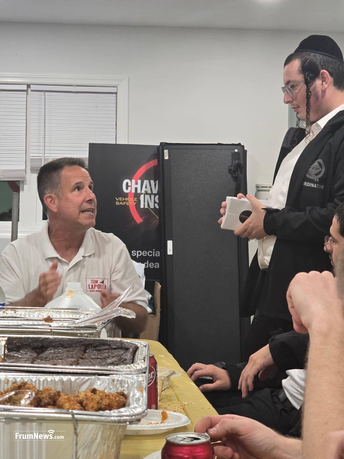 NYS Assembly candidate Tom Lapolla visiting Chavivim Orange County