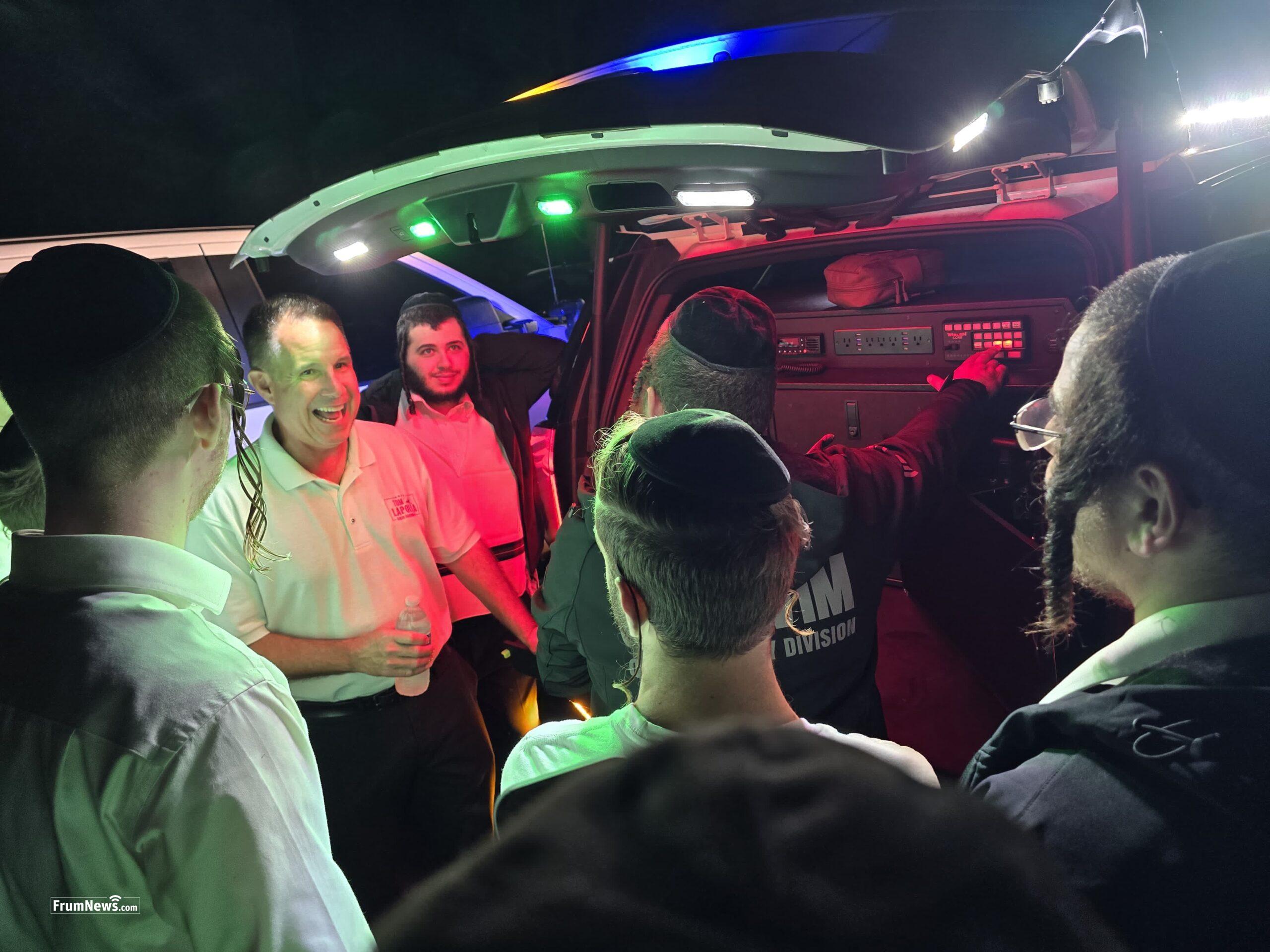 NYS Assembly candidate Tom Lapolla visiting Chavivim HQ in Kiryas Joel