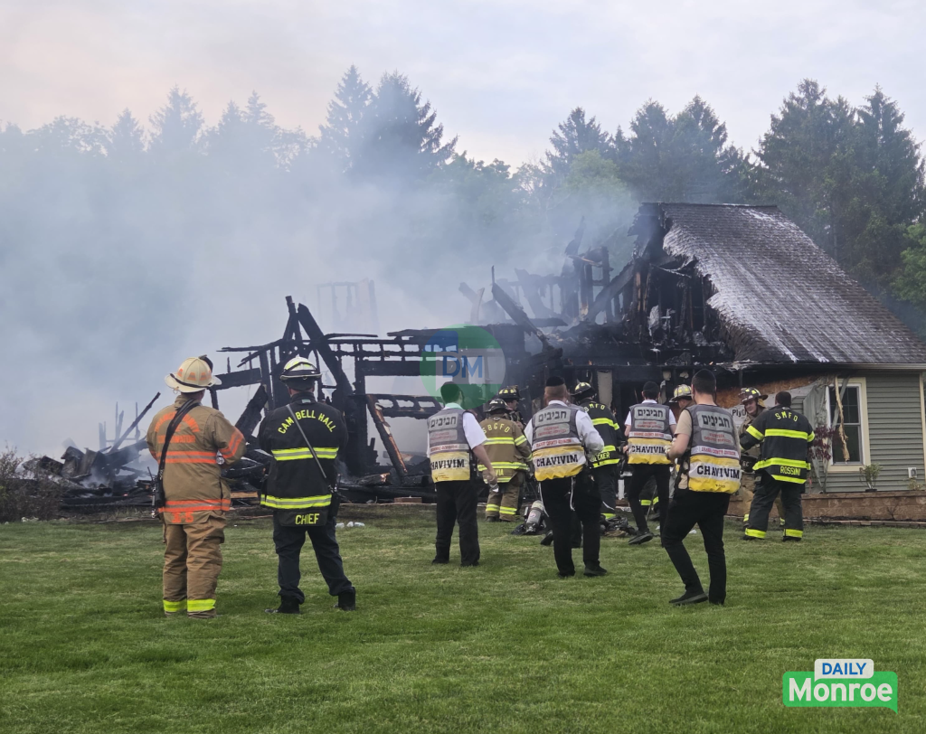 Chavivim Orange County volunteers on scene at a Campbell Hall structure fire