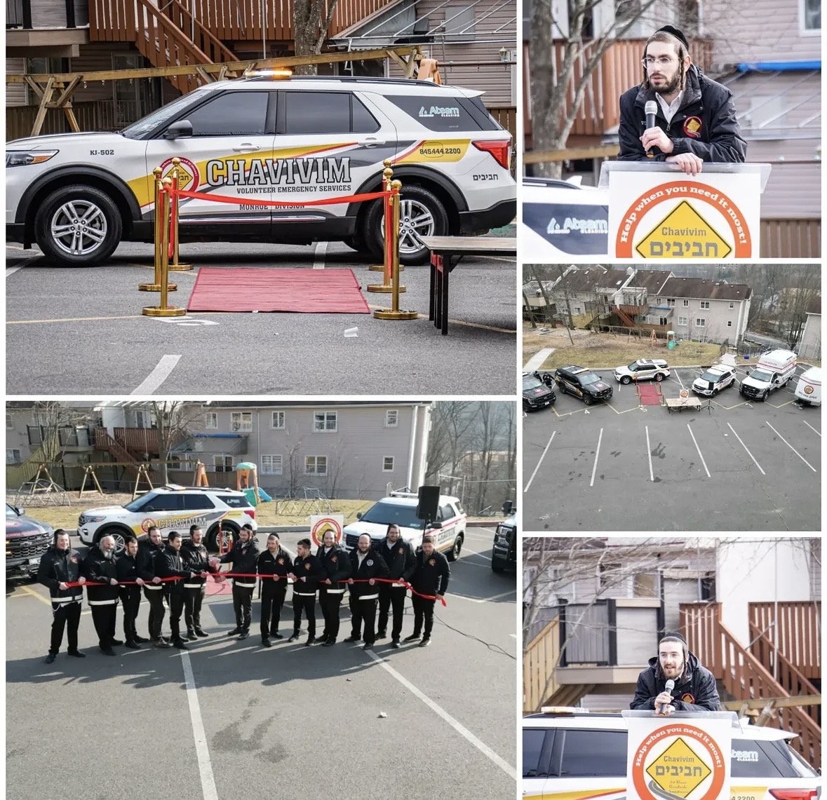 Photo collage from the Orange County Chavivim KJ-502 unveiling event